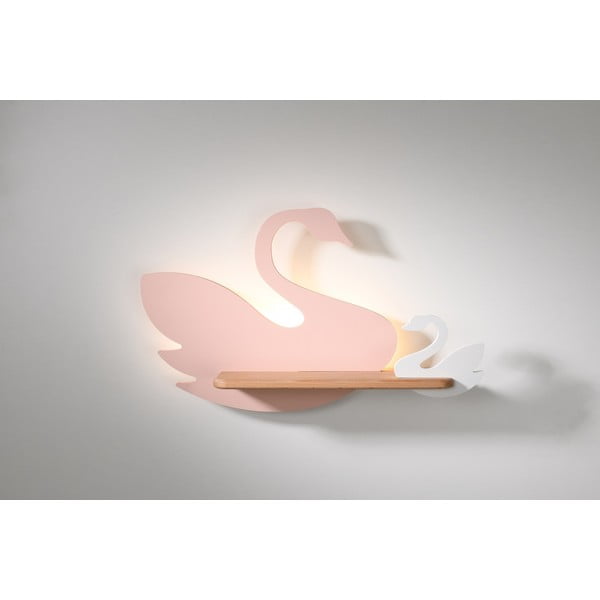 Fehér-rózsaszín gyerek lámpa Swan – Candellux Lighting-image-3