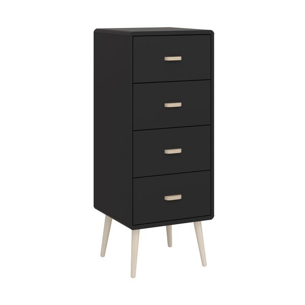 Fekete magas komód 41x105 cm Mino - Tvilum-image-1