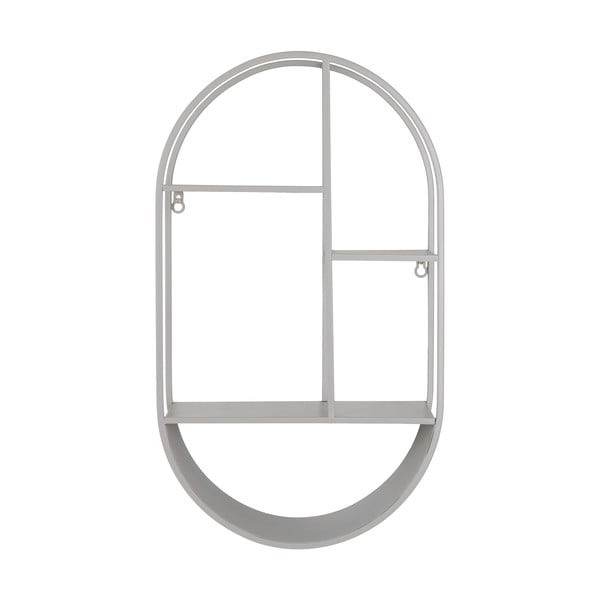 Világosszürke többszintes fém fali polc 35 cm Feira – House Nordic