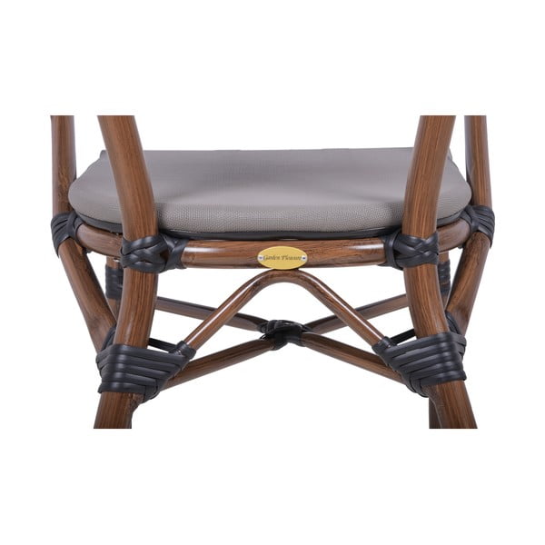 Bézs fém kerti szék Toskana – Garden Pleasure-image-3