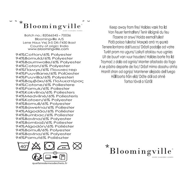 Piros-bézs pamutkeverék takaró 130x160 cm Cang – Bloomingville-image-4