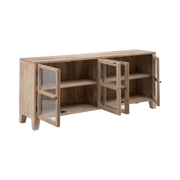 Natúr színű mangófa tálalószekrény 160x71 cm – Ixia-image-2