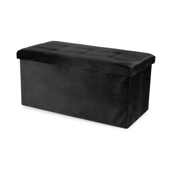 Fekete bársony puff – Compactor-image-1
