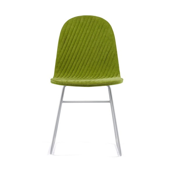 Mannequin V Stripe zöld szék fém lábakkal - Iker
