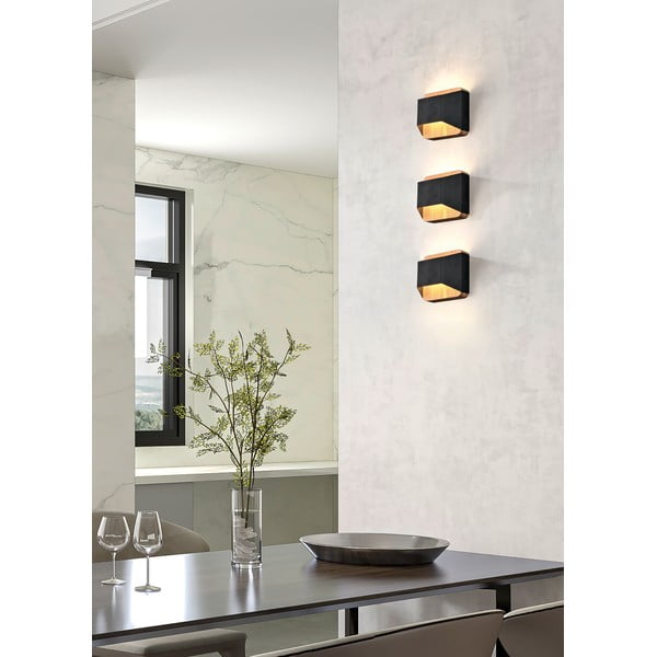 Matt fekete LED dimmelhető fali lámpa Arino – Trio-image-1