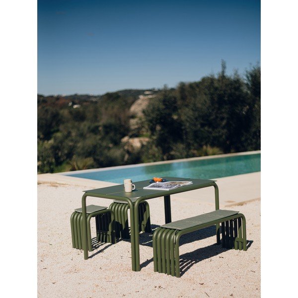 Zöld fém kerti pad Nokk – noo.ma-image-1