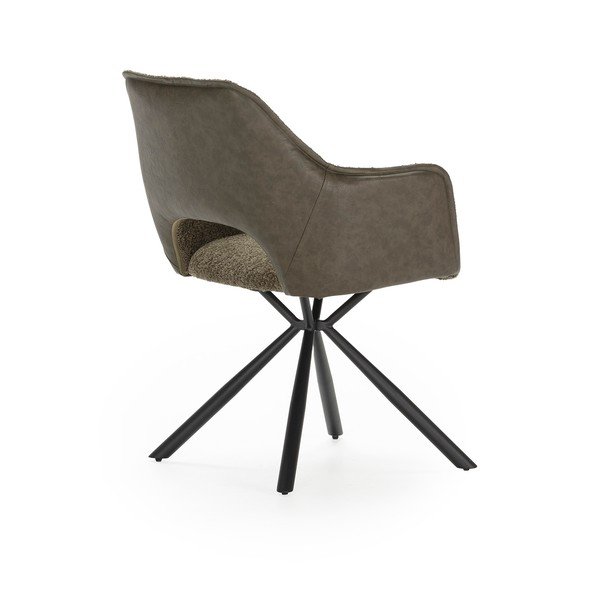 Zöld kárpitozott karfás étkezőfotel szett 2 db-os Mariel – Marckeric-image-3