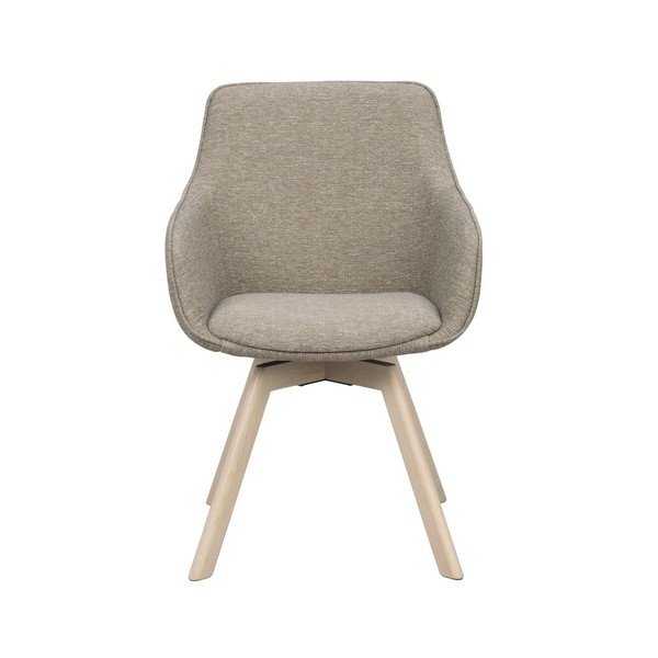 Bézs kárpitozott étkezőfotel szett 2 db-os Alison – Rowico-image-2