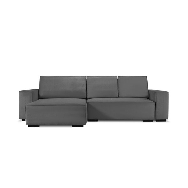 Azalea sötétszürke kordbársony kinyitható variálható sarokkanapé - Mazzini Sofas-image-2