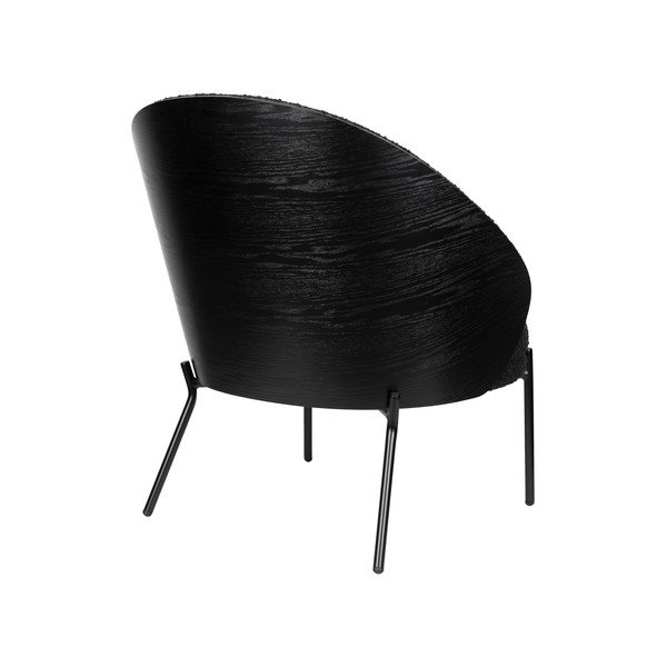 Fekete buklé fotel Rodin – Dutchbone-image-4