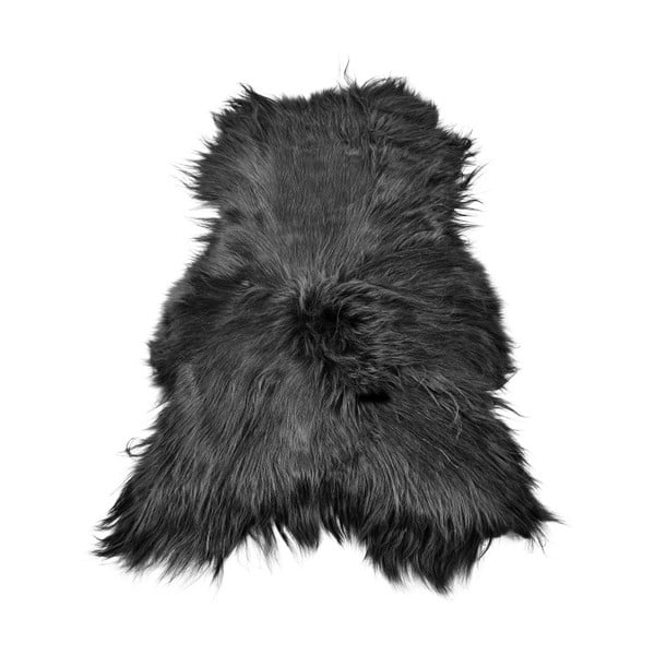 Ptelja fekete hosszú szálas birkabőr, 100 x 55 cm - Arctic Fur