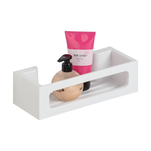 Matt fehér öntapadós műanyag Turbo-Loc fürdőszobai polc Bralia – Wenko-image-3