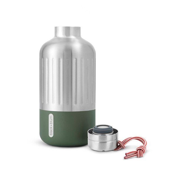 Ezüstszínű rozsdamentes acél termopalack 650 ml Explorer – Black + Blum-image-3