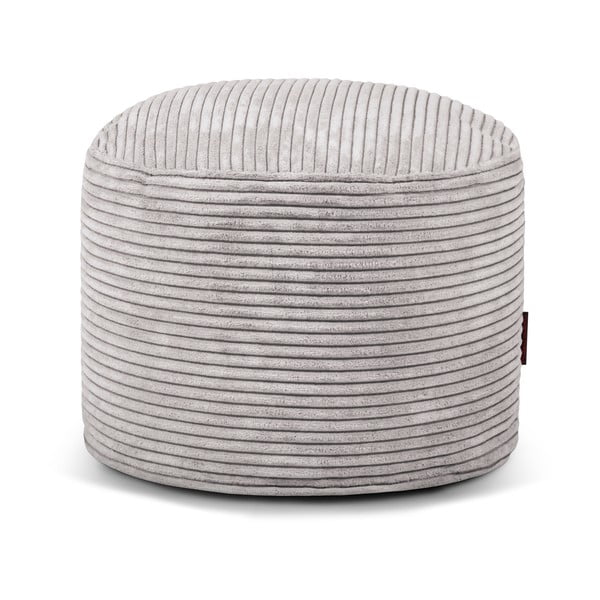 Világosszürke kordbársony babzsákfotel Mini – SLOWDOWN