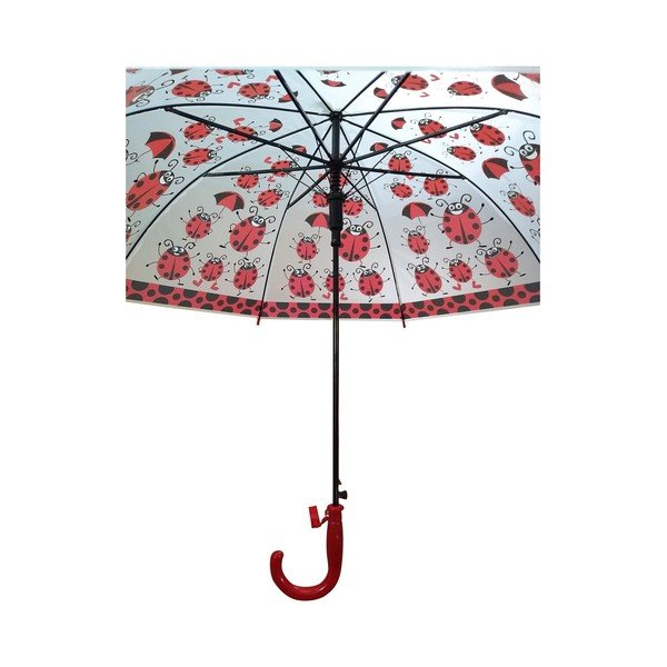Birdcage Ladybird átlátszó gyerek esernyő piros részletekkel, ⌀ 82 cm-image-2