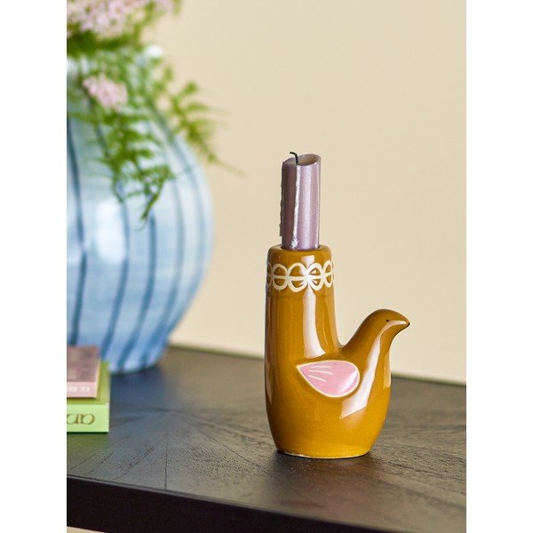 Agyagkerámia gyertyatartó Trudy – Bloomingville-image-1