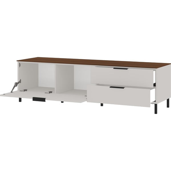 Szürkésbézs TV-álllvány diófa dekorral 164x47 cm California - Germania-image-2