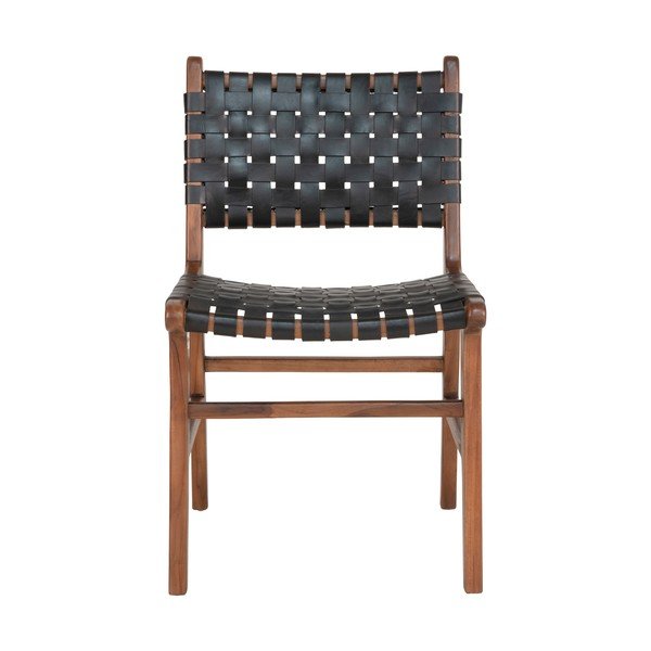 Fekete-barna teakfa étkezőszék szett 2 db-os Perugia – House Nordic-image-1