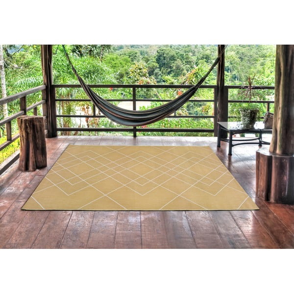 Hibis Geo sárga kültéri szőnyeg, 160 x 230 cm - Universal-image-1