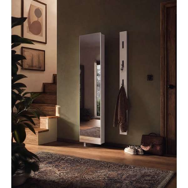 Fehér előszoba szekrény 50x195x18 cm Rotary – Germania-image-1