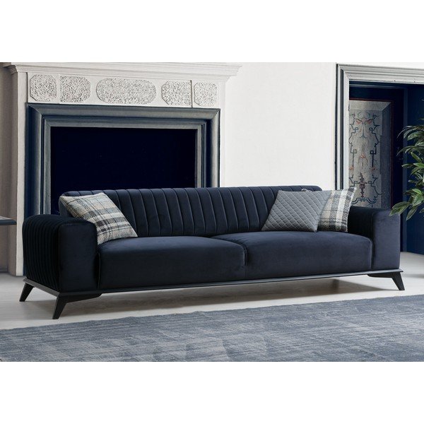 Sötétkék kanapé 220 cm Lisa – Balcab Home-image-4