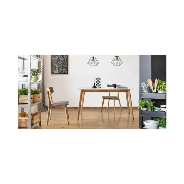 Anais 2 db-os világos szürke étkezőszék készlet - sømcasa-image-4