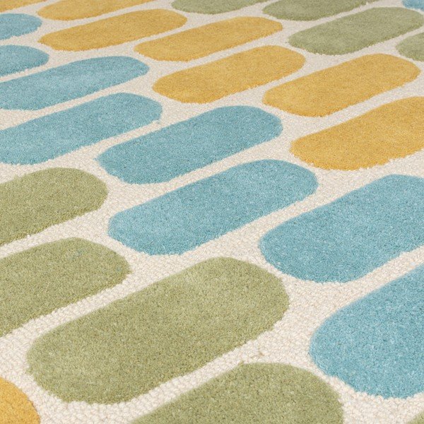 Fossil sárga-zöld gyapjú szőnyeg, 160 x 230 cm - Flair Rugs-image-2