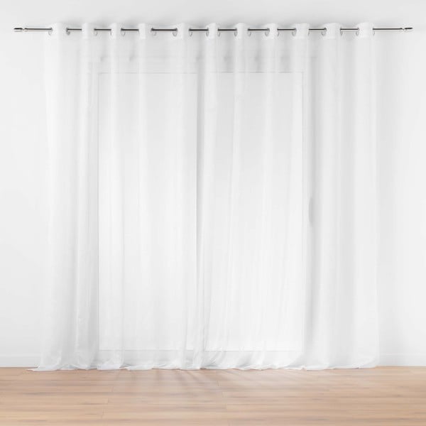 Fehér voile fényáteresztő függöny 400x240 cm Lissea – douceur d'intérieur