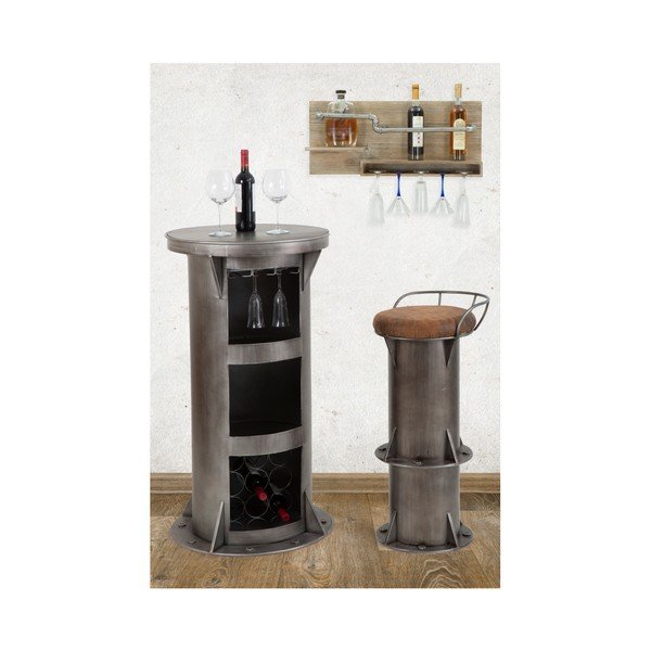 Pipe Bar fali üveg- és pohártartó, 30 x 70 cm - Mauro Ferretti-image-1