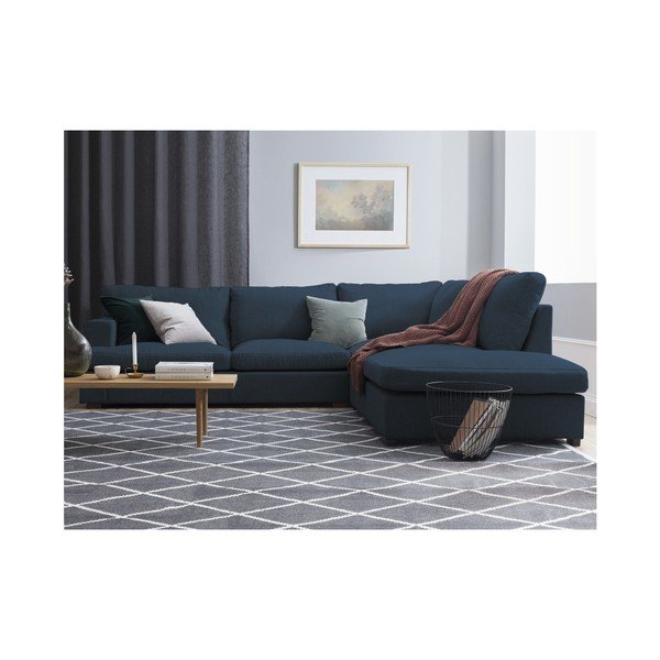 Daphne kék sarokkanapé, jobb oldalas - Windsor & Co Sofas-image-3
