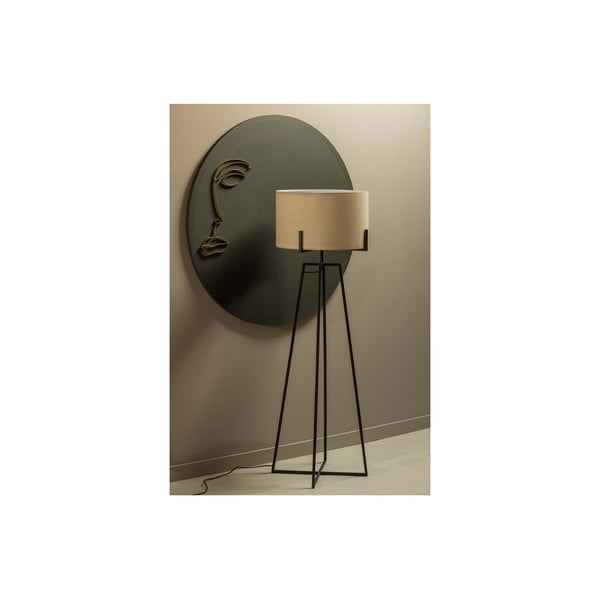 Bézs állólámpa textil búrával (magasság 160 cm) Holly – WOOOD-image-3