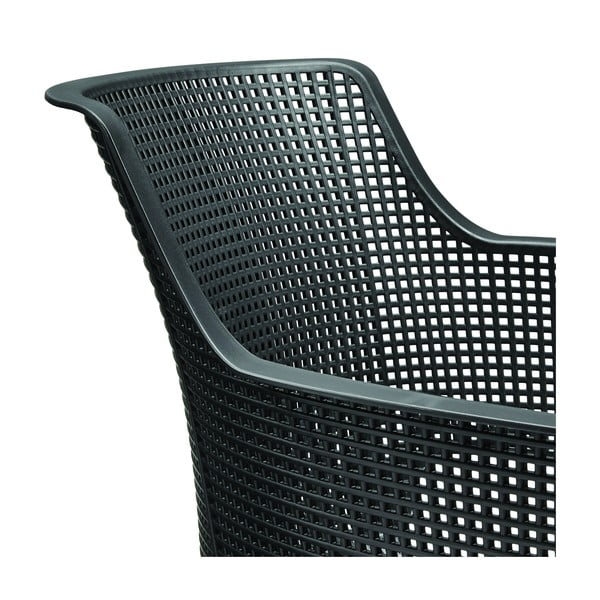 Sötétszürke műanyag kerti szék Elisa – Keter-image-3