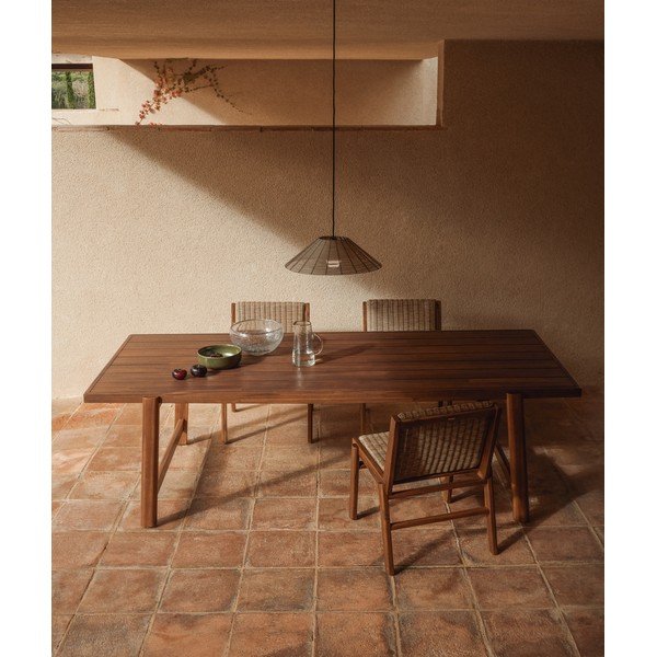 Kerti étkezőasztal akácfa asztallappal 100x200 cm Itani – Kave Home-image-1
