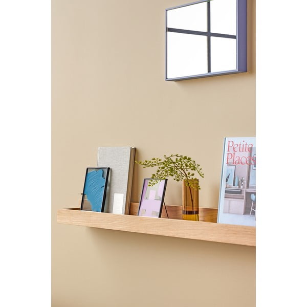 Natúr színű fali polc képekhez tölgyfa dekorral 120 cm Folk – Hübsch-image-3