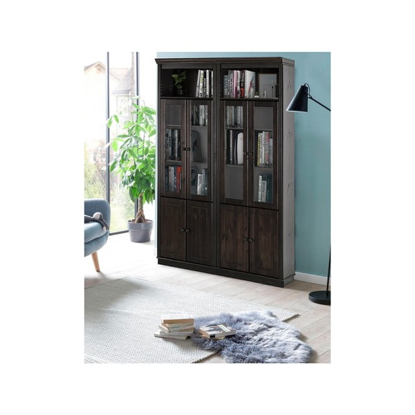 Barna borovi fenyő tálalószekrény 148x223 cm Anita – Støraa-image-3