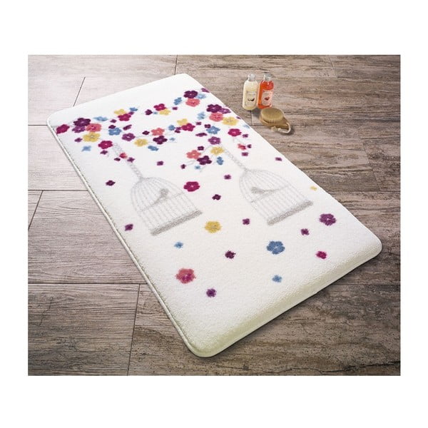 Bathmats Tiny fehér fürdőszobai szőnyeg, 80 x 140 cm - Confetti