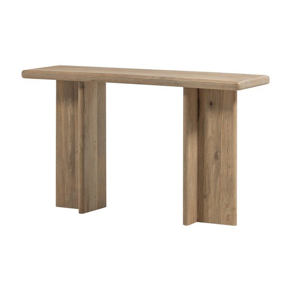 Világos natúr színű mangófa konzolasztal 40x80 cm Ato – WOOOD-image-2