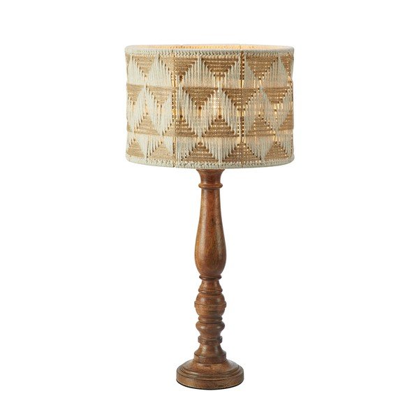 Barna-natúr színű asztali lámpa textil-juta búrával (magasság 62,5 cm) Ano – Markslöjd