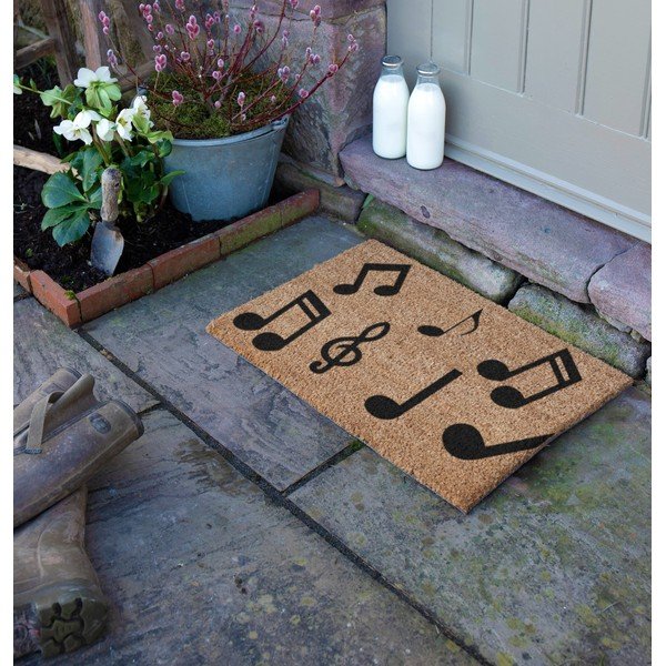 Kókuszrost lábtörlő 40x60 cm Music Notes – Artsy Doormats-image-1