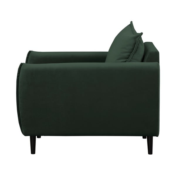 Sötétzöld bársony fotel Juli – Ropez-image-2
