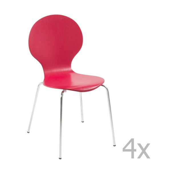 Marcus Dining Chair 4 db piros étkezőszék - Actona