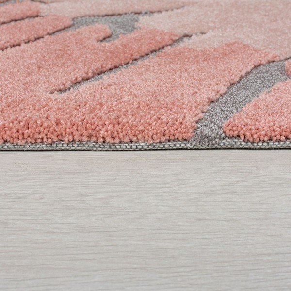 Woodgrain rózsaszín-sárga szőnyeg, 120 x 170 cm - Flair Rugs-image-3