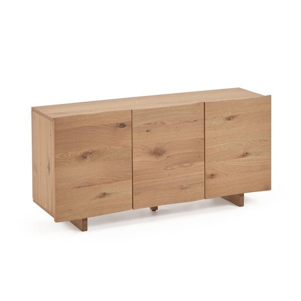 Natúr színű alacsony komód tölgyfa dekorral 150x71 cm Rasha – Kave Home