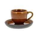 Borostyán színű kerámia eszpresszó csésze 70 ml Gastro Black/Amber – Bitz