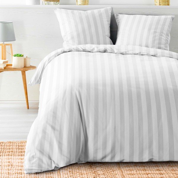 Fehér kétszemélyes hosszabbított mikroszálas ágyneműhuzat 240x220 cm Cleo – douceur d'intérieur-image-1