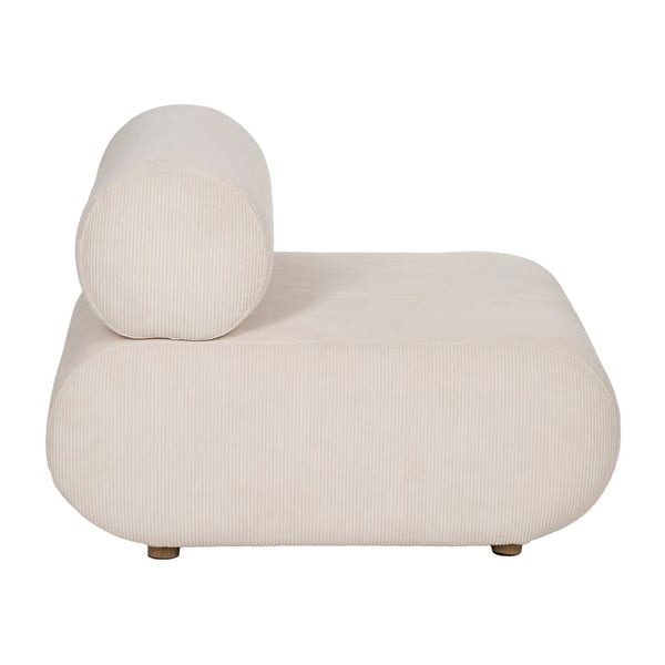Krémszínű kordbársony fotel – Ixia-image-2