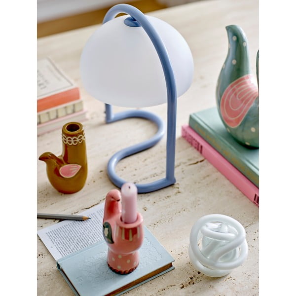 Zöld agyagkerámia kézzel festett váza (magasság 19 cm) Trudy – Bloomingville-image-4