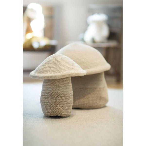 Bézs textil játéktároló kosár ø 23x27 cm Mushroom – Lorena Canals-image-1