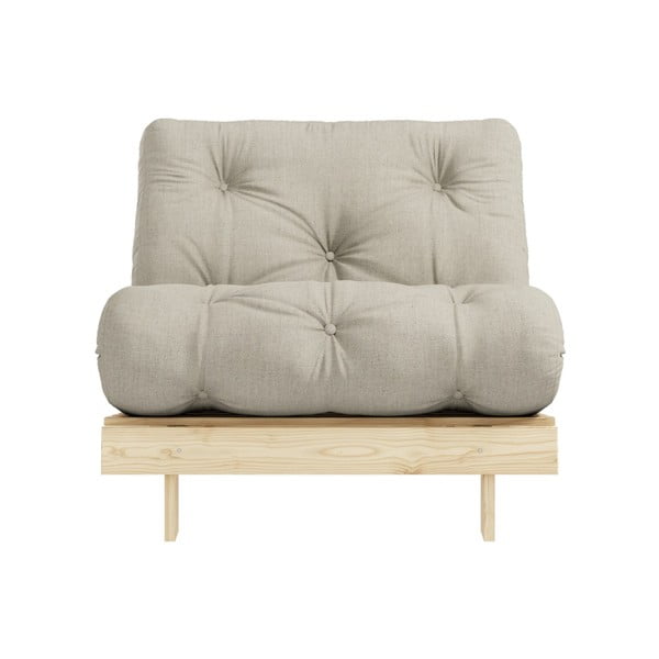 Szürkésbézs kinyitható len fotel Roots – Karup Design-image-3