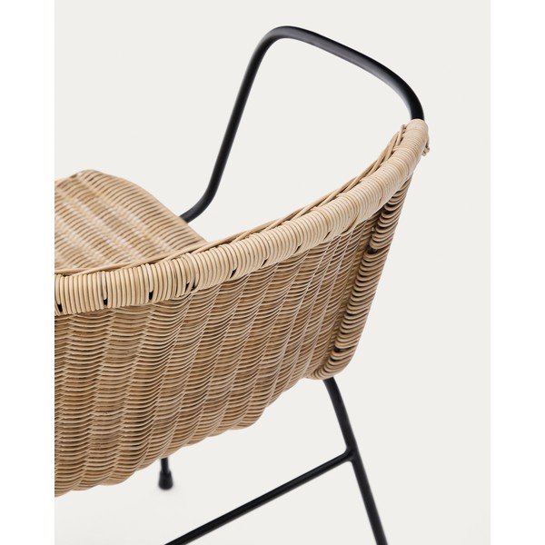 Natúr színű rattan kerti szék Eltiera – Kave Home-image-4